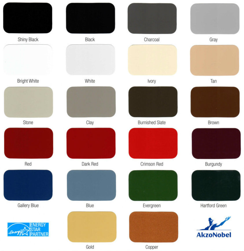 Metal Panel Color Chart