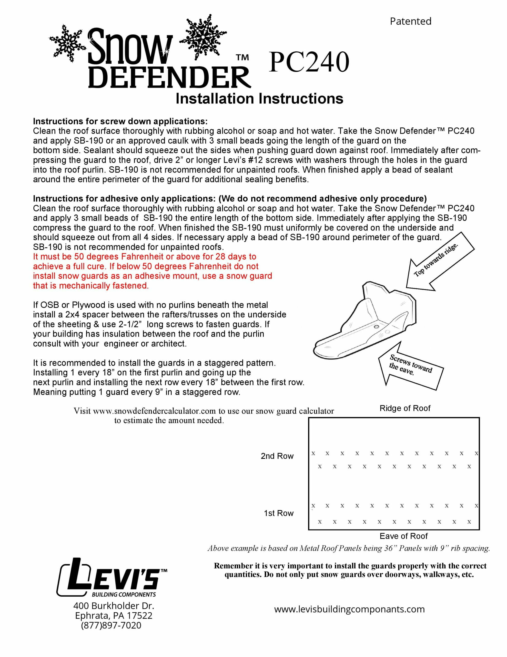 Snow Defender PC240 Clear - Mid-Michigan Metal Sales